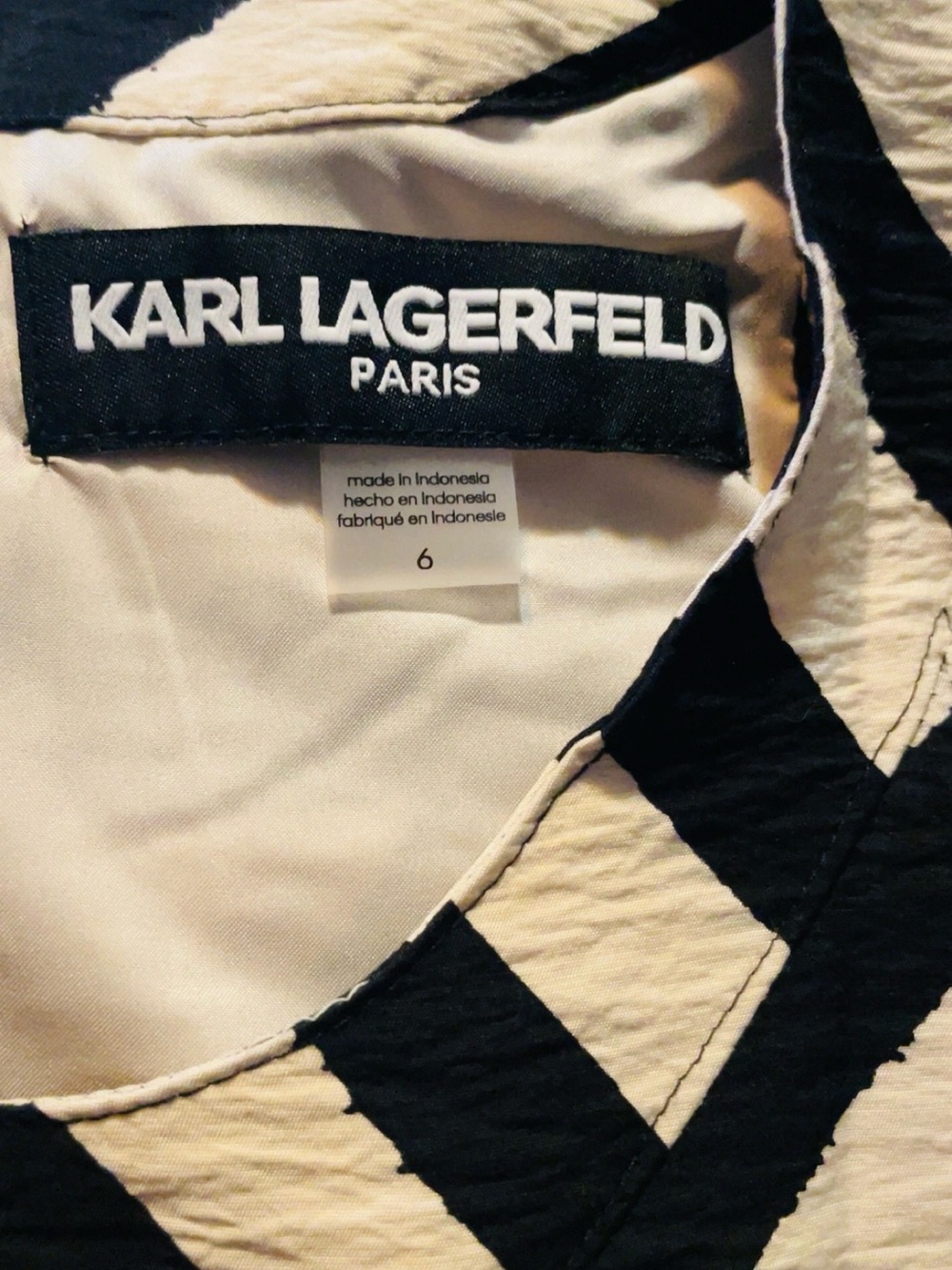 KARL LAGERFELD PARIS PRINTED MIDI DRESS - Picture 7 of 8